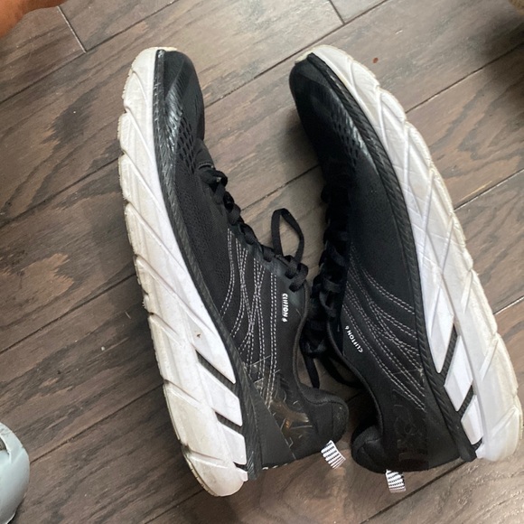 Hoka Other - HOKA ONE ONE Clifton 6 Black White Running Shoes Sneakers Men's Size 11